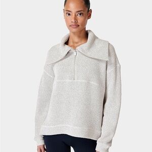 Sweaty Betty Restful Boucle Half Zip XL